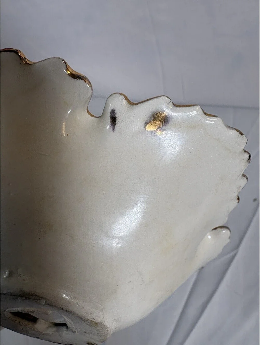 Porcelain Double Sides Leaf Candy Dish Gold Leaf